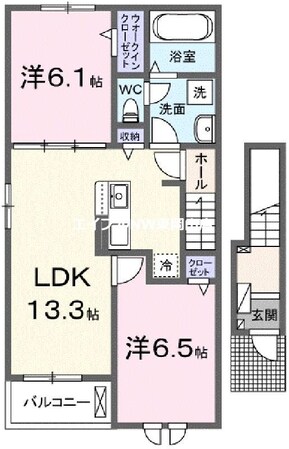 ハーレー　岡山Ⅱの物件間取画像